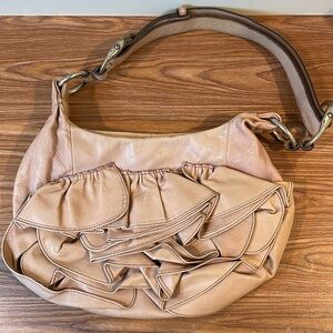 Vintage YVES SAINT LAURENT YSL Leather Nadja Rose Petal Bag